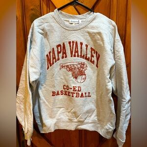 Firstport grey and red vintage Napa Valley Sweatshirt. Size Small.